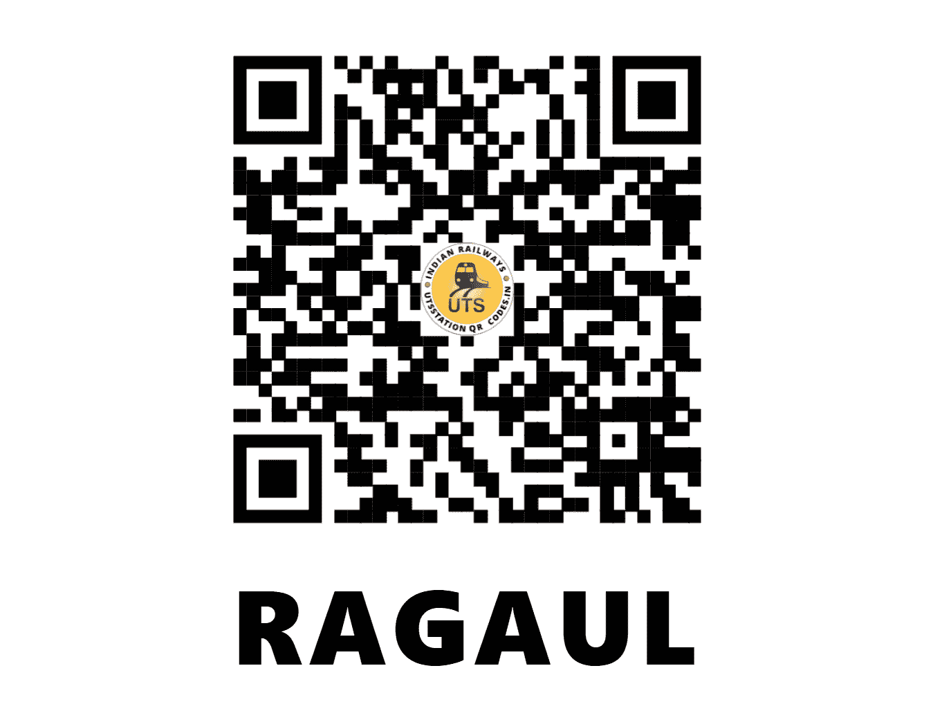 UTS QR Code for RAGAUL - RGU (NC - UTTAR PRADESH)